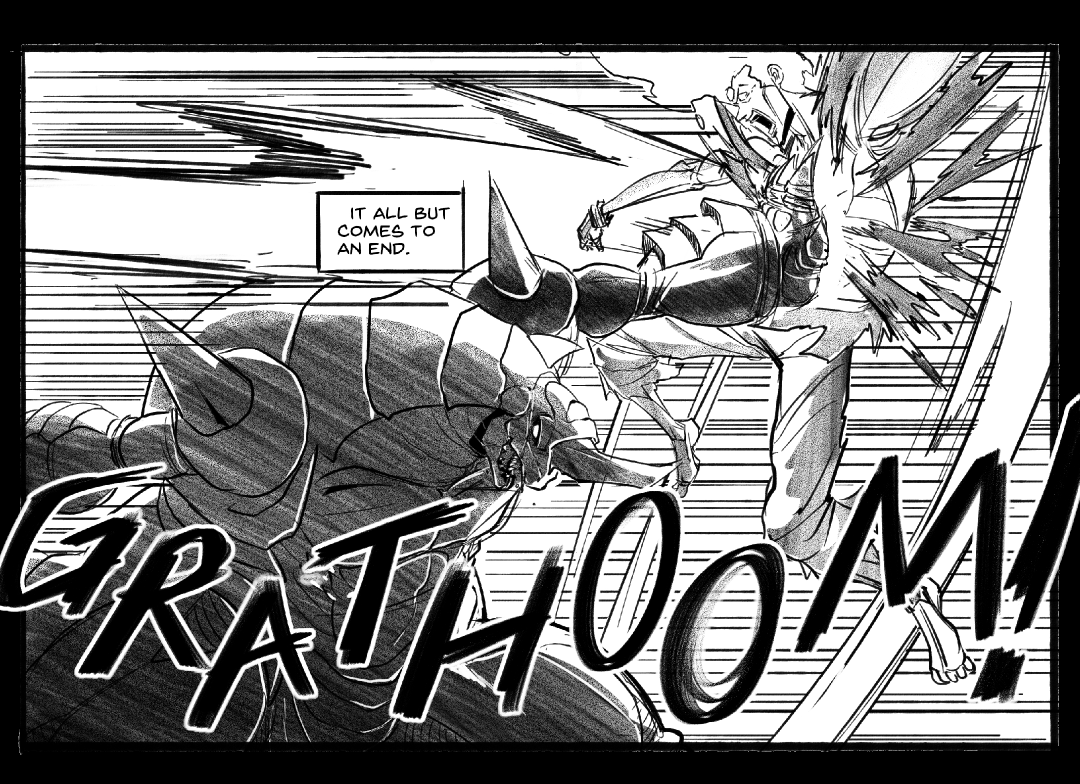 Crashing down panel 8